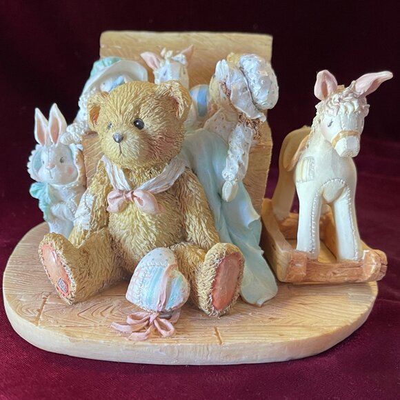 CHERISHED TEDDIES Christopher #950483 Bear with Toy Chest FIGURINE 1991  1164HT - Picture 14 of 14